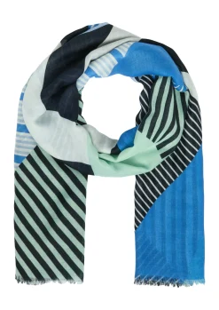 Damen s.Oliver Feines Tuch aus recyceltem Polyester mit modischem Artwork-Print