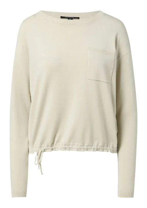 Damen Comma Feinstrickpullover mit Durchzugkordel
