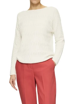 Damen s.Oliver BLACK LABEL Feinstrickpullover mit Wellenstruktur