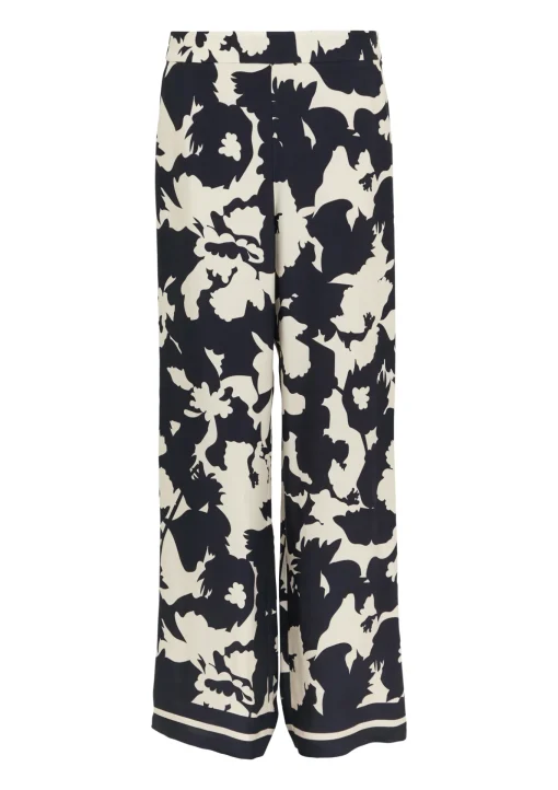 Damen Comma Feminine Schlupfhose mit weitem Bein und All-over-Print