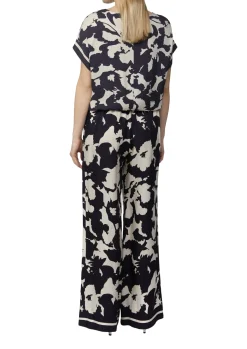 Damen Comma Feminine Schlupfhose mit weitem Bein und All-over-Print
