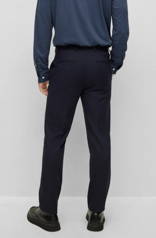 Herren Boss FILIGRAN GEMUSTERTE REGULAR-FIT HOSE AUS STRETCH-GEWEBE