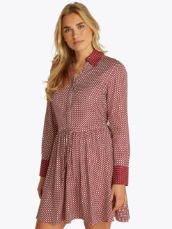 Damen Tommy Hilfiger Fit-and-Flare-Minikleid mit Bindeband