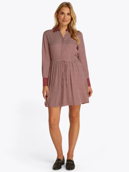 Damen Tommy Hilfiger Fit-and-Flare-Minikleid mit Bindeband