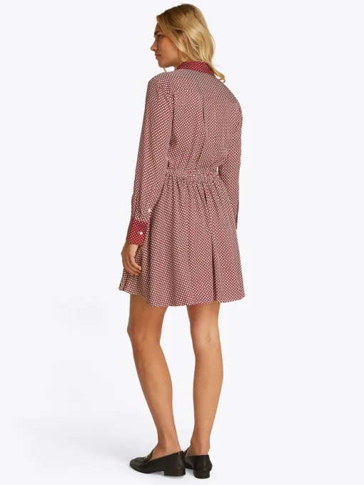 Damen Tommy Hilfiger Fit-and-Flare-Minikleid mit Bindeband