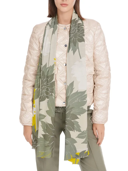 Damen Marc Cain Floraler Schal mit Lurex-Details