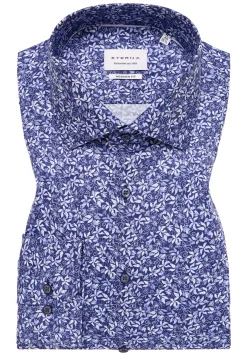 Herren Eterna Florales Allover-Print Langarmhemd