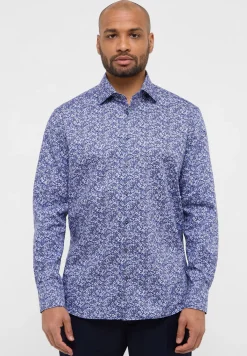 Herren Eterna Florales Allover-Print Langarmhemd