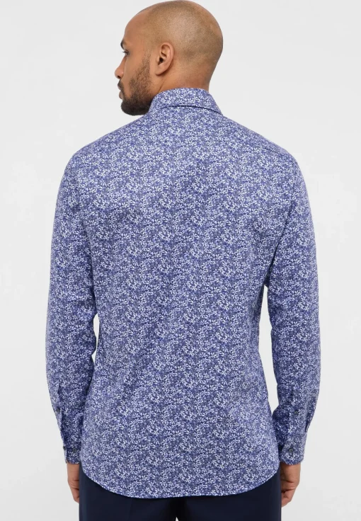 Herren Eterna Florales Allover-Print Langarmhemd