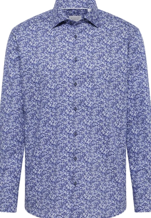 Herren Eterna Florales Allover-Print Langarmhemd