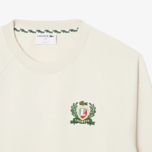 Herren Lacoste Französisches Sweatshirt mit gesticktem Badge