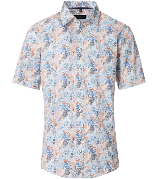 Herren Casa Moda Freizeithemd Kurzarm