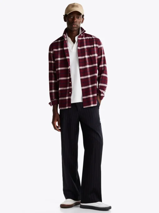 Herren Tommy Hilfiger Gebürstetes Regular Fit Hemd mit Shadow-Karos