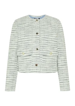 Damen s.Oliver BLACK LABEL Gefütterte Bouclé-Jacke mit Zierknöpfen
