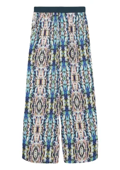 Kinder s.Oliver Gemusterte Wide-Leg-Hose aus satinierter Viskose