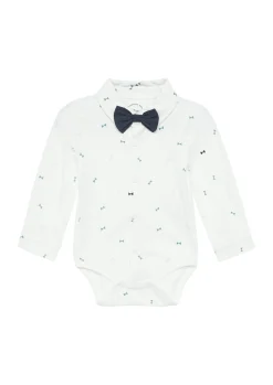 Kinder s.Oliver Gemusterter Shirtbody mit abnehmbarer Fliege