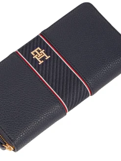 Damen Tommy Hilfiger Genarbte Reißverschluss-Brieftasche