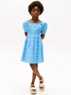 Kinder Tommy Hilfiger Gesmoktes Kleid mit Blumen-Print