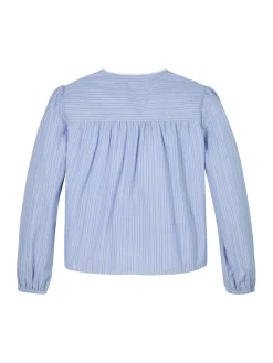 Kinder Tommy Hilfiger Gestreifte Bluse mit Falten