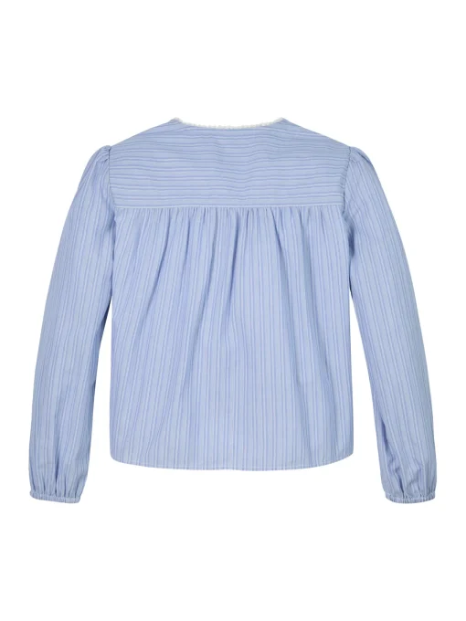 Kinder Tommy Hilfiger Gestreifte Bluse mit Falten