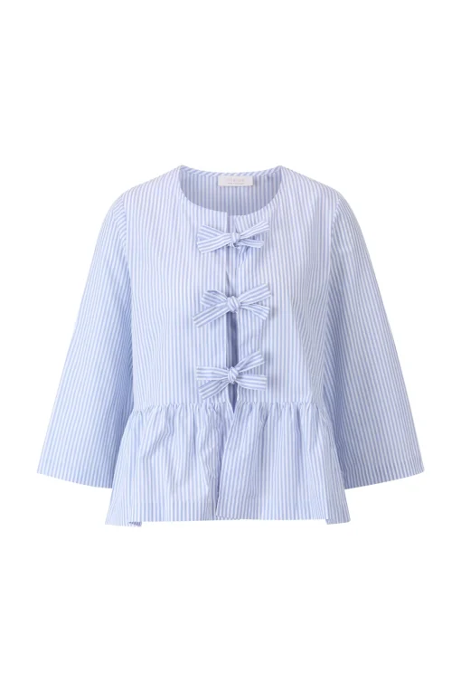 Damen Rich & Royal Gestreifte Bluse mit Schleife
