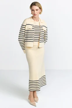 Damen Rich & Royal Gestreifte Strickjacke