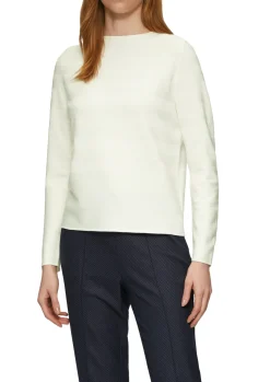 Damen s.Oliver BLACK LABEL Gestreifter Feinstrickpullover aus Viskosemix