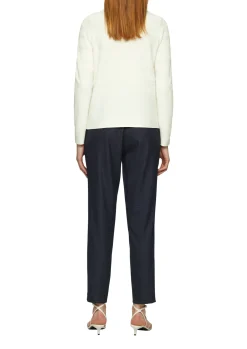 Damen s.Oliver BLACK LABEL Gestreifter Feinstrickpullover aus Viskosemix