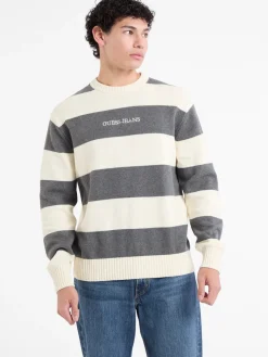 Herren GUESS JEANS Gestreifter Pullover