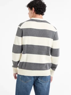 Herren GUESS JEANS Gestreifter Pullover