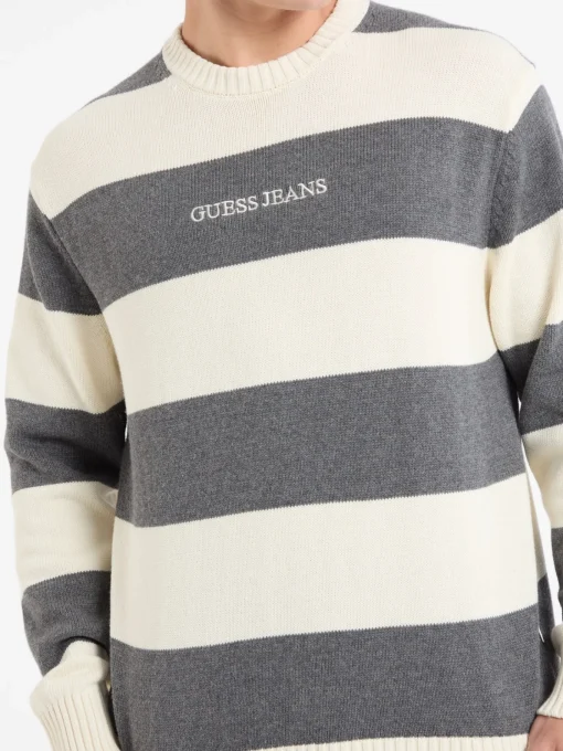 Herren GUESS JEANS Gestreifter Pullover