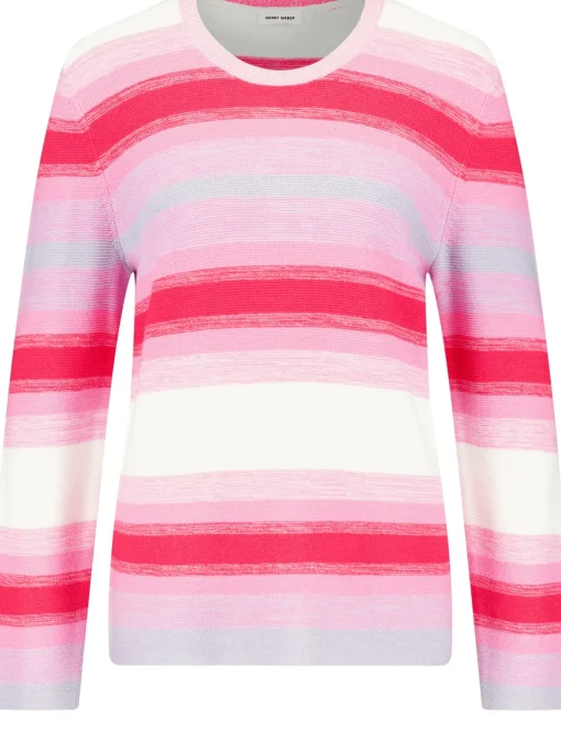 Damen Gerry Weber Collection Gestreifter Strickpullover mit Wollanteil