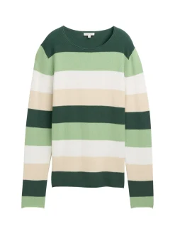 Damen Tom Tailor Gestreifter Strickpullover
