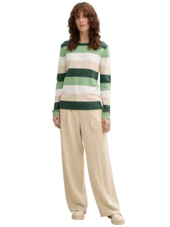 Damen Tom Tailor Gestreifter Strickpullover