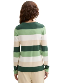 Damen Tom Tailor Gestreifter Strickpullover