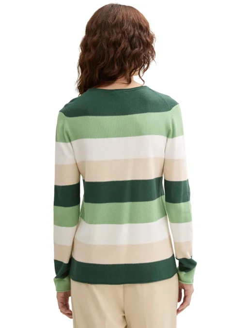 Damen Tom Tailor Gestreifter Strickpullover