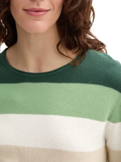Damen Tom Tailor Gestreifter Strickpullover