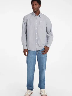 Herren GUESS JEANS Gestreiftes Hemd mit Tasche