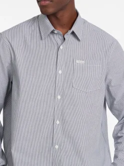 Herren GUESS JEANS Gestreiftes Hemd mit Tasche