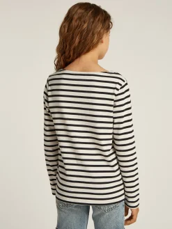Kinder Calvin Klein Gestreiftes Langarmshirt