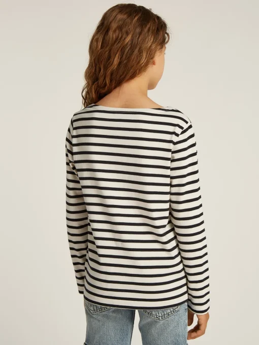 Kinder Calvin Klein Gestreiftes Langarmshirt