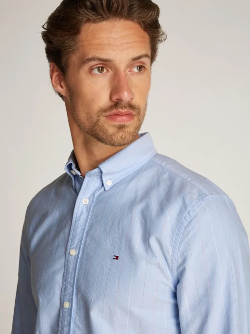 Herren Tommy Hilfiger Gestreiftes Regular Fit Hemd