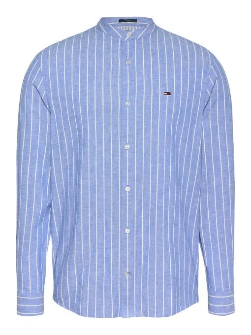 Herren Tommy Jeans Gestreiftes Stehkragenhemd