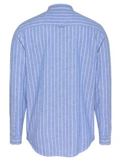 Herren Tommy Jeans Gestreiftes Stehkragenhemd