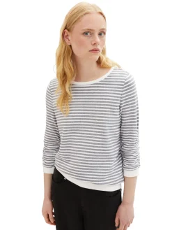 Damen Tom Tailor Denim Gestreiftes Sweatshirt