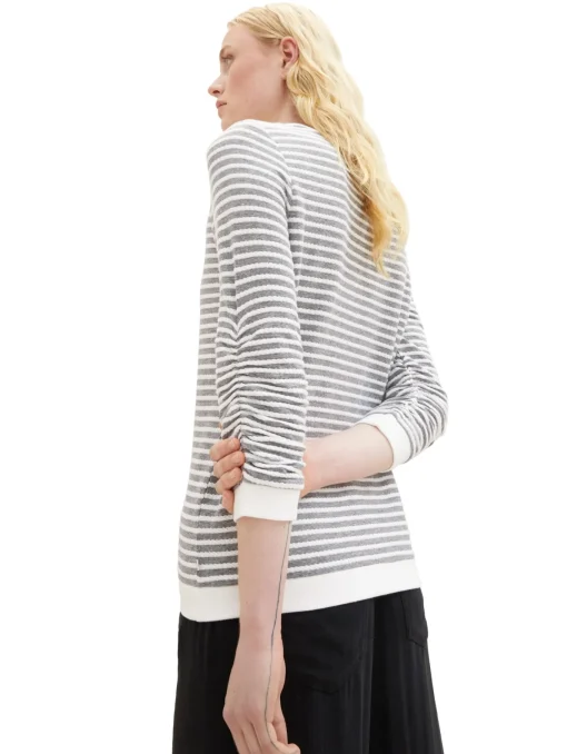 Damen Tom Tailor Denim Gestreiftes Sweatshirt