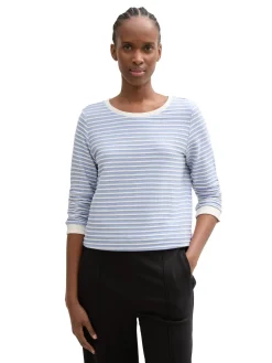 Damen Tom Tailor Denim Gestreiftes Sweatshirt