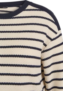 Damen Lecomte Gestreiftes Sweatshirt mit Details an Schulter und Ärmel