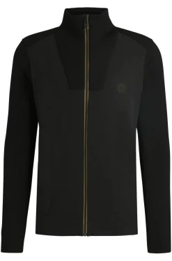 Herren Boss Green Gestrickte Jacke mit Double-B-Monogramm