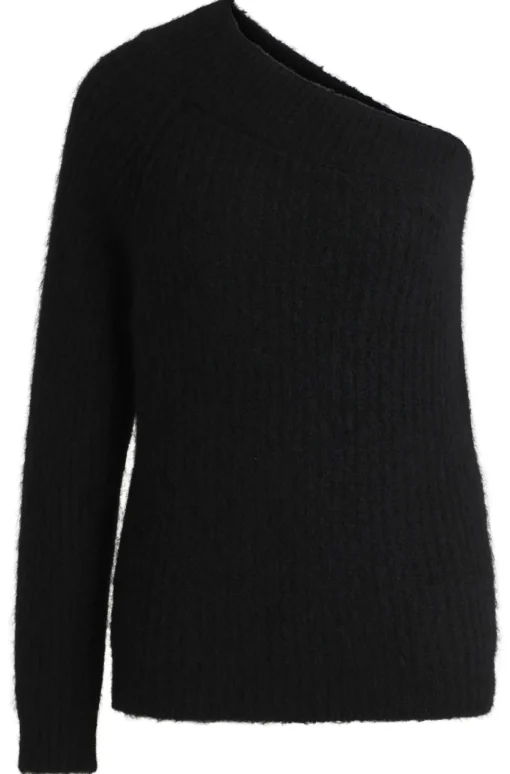 Damen Hugo Red Gestrickter Regular-Fit Pullover im One-Shoulder-Design